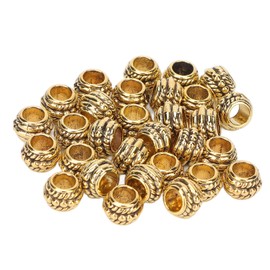 30pcs Hair Beard Beads, Zinc Alloy Dreadlocks Hair Decoration for Man Woman Hair Beard Moustache, DIY Jewelry Necklace Accessories for Home Salon
