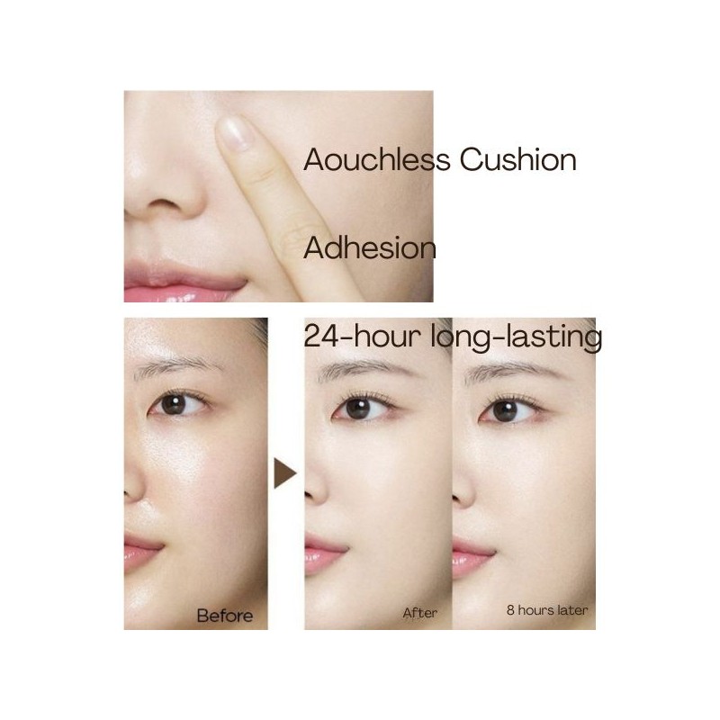 JUNGSAEMMOOL Essential Skin Nuder Long Wear Cushion 14g*2ea, Color:Medium