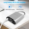 KENRONE Fingerprint Padlock, Biometric Smart Lock, Silver, Waterproof Locker Lock