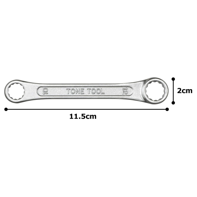 TONE Short Glasses Wrench (Straight) M03-1012 Double Side Width 0.4