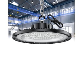 THELUX High Bay LED Shop Lights 200W Super High Bright 30000LM 5000K UFO LED High Bay Lights (Eqv1000w Mh/Hps/Hid) with US Hook Plug & 5' Cable for Warehouse Workshop Factory Barn Garage - 1PACK