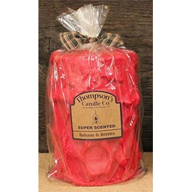 Thompson's Candle Co Super Scented LG (42 oz) Pillar 200 Hrs "Balsam & Berries"
