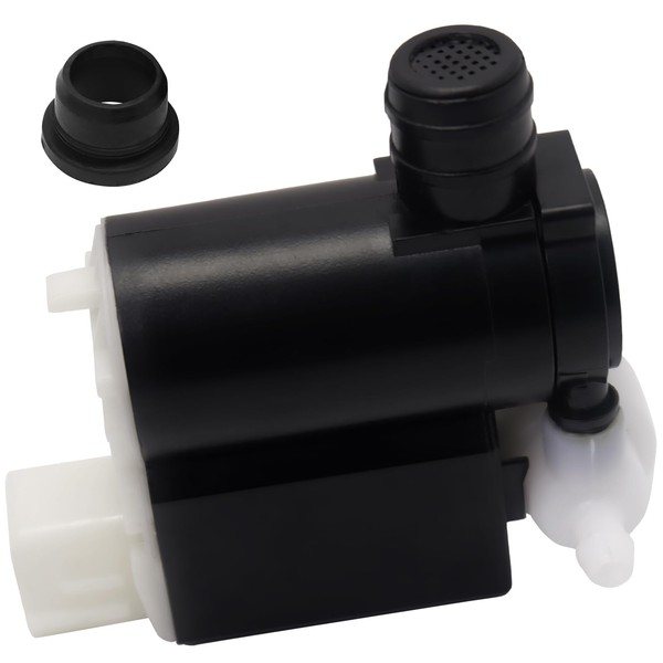 TorqTronX Front Windshield Washer Wiper Fluid Pump Motor with Grommet