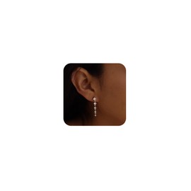 SFLFROSE Silver Earrings for Women,Dainty Dangle Earrings Silver Plated Cute Earrings for Women Trendy Silver Drop Earrings Simple Cubic Zirconia Stud Earrings Hypoallergenic Dangle Earrings Jewelry