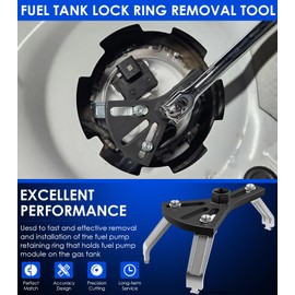 Yoursme Fuel Pump Removal Tool, Universal Fuel Tank Lock Ring Tool, Adjustable 5.31" to 7.17" Fuel Pump Lock Ring Tool, Car Fuel Tank Lock Ring Spanner Repair Tool