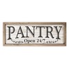 Pantry Open 24/7 Framed White Wood Rustic Style Wall Décor