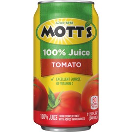 Mott'S 100% Tomato Juice, 11.5 Fluid Ounce Can, 24 Count