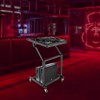 2-Layer DJ Mixer Stand Audio Rack with 4 Wheels Height