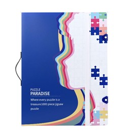 IYOORAXI Puzzle Folder for 1000-Pieces: Large Capacity Jigsaw Puzzles Organizer Portable with 20 Pockets, Dustproof & Protective Puzzle Accessory (Blue)