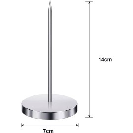 3 PCS Paper Receipt Holder Spike Check Spindle Desk Straight Rod Bill Fork