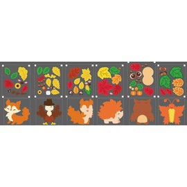 DERAYEE 12PCS Fall Craft Kit for Kids, Make Your Own Stickers