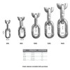 ABUS Hardened Steel 12KS 1/2" Thick Square Security Chain for