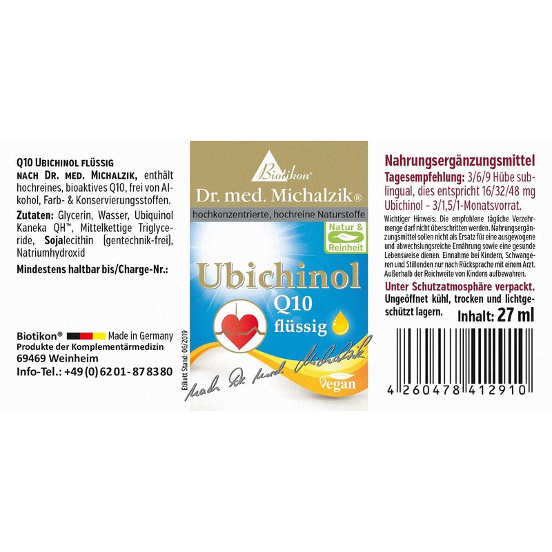 *3+1 Action* Ubichinol Q10 Dr. med. Michalzik - Better Bioavailability
