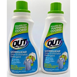OUT 2 PACK ProWash Workwear Odor Eliminator and Stain Remover Laundry Detergent 22oz