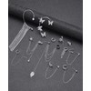 Tornito 17Pcs Ear Cuffs Chain Earrings Snake Butterfly Leaf Non