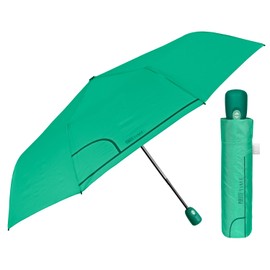 PERLETTI Women's Automatic Open Umbrella with 2 Colours – Women's Pocket Umbrella Storm Resistant Windproof Travel Mini Rain Umbrella Small Pocket Umbrella Diameter 98 cm, mint green