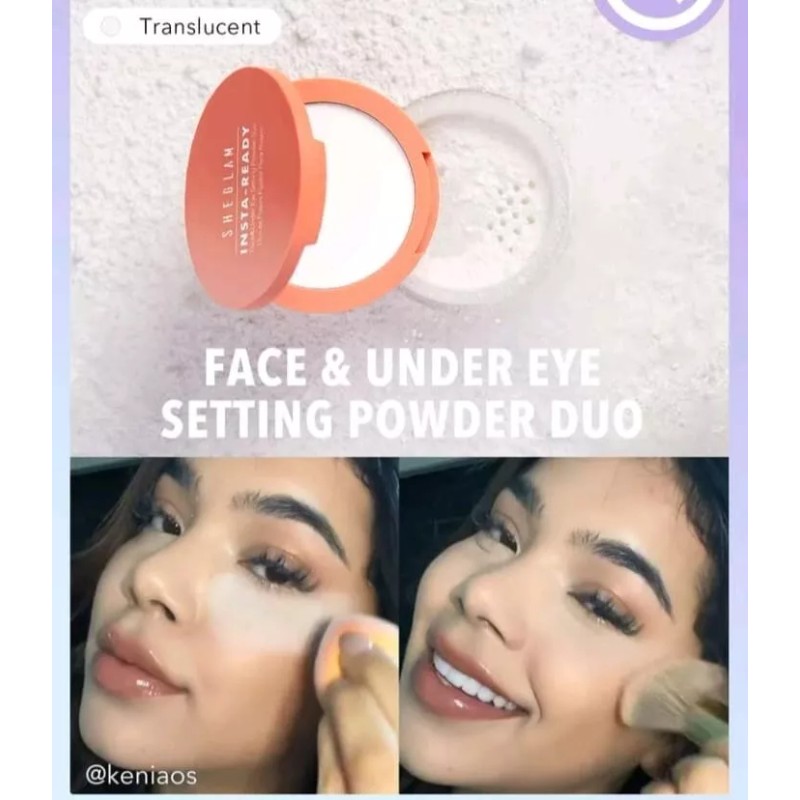 Sheglam Polvo Fijador Traslucido Dúo Sheglam Insta-ready Blanco