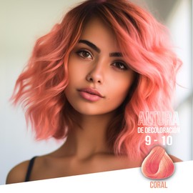KÜÜL - Color System Funny Colors Tinte Semipermanente Cabello Color Coral 90 ml, con Aceite de Coco, Filtro UV y Colágeno, Prolonga Intensidad del Color, Aporta Hidratación, Brillo y Sedosidad