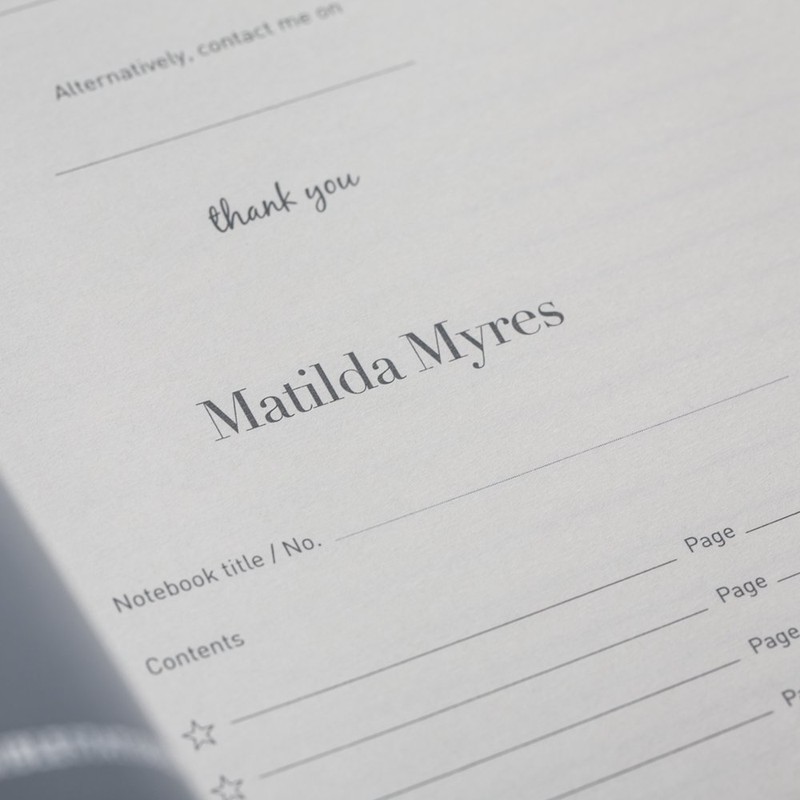 Matilda Myres Notebook - A5 Lined - Berry & Rose