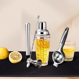 Excovip Bar Mat Service Mat PVC Bar Kitchen Counter Commercial Home Dish Drying Mat BAR Mat (Black, 30 x 60, 15 x 30, 50 x 20) (50 cm x 20 cm)