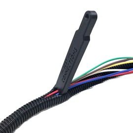 BEST CONNECTIONS 3-Pack 1/4", 3/8", 1/2" x 20 ft Each Assorted Split Wire Loom Convoluted Tubing with Installation Tool – Protective Split Cable Sleeves/Conduit for Automotive Home Electrical – Black