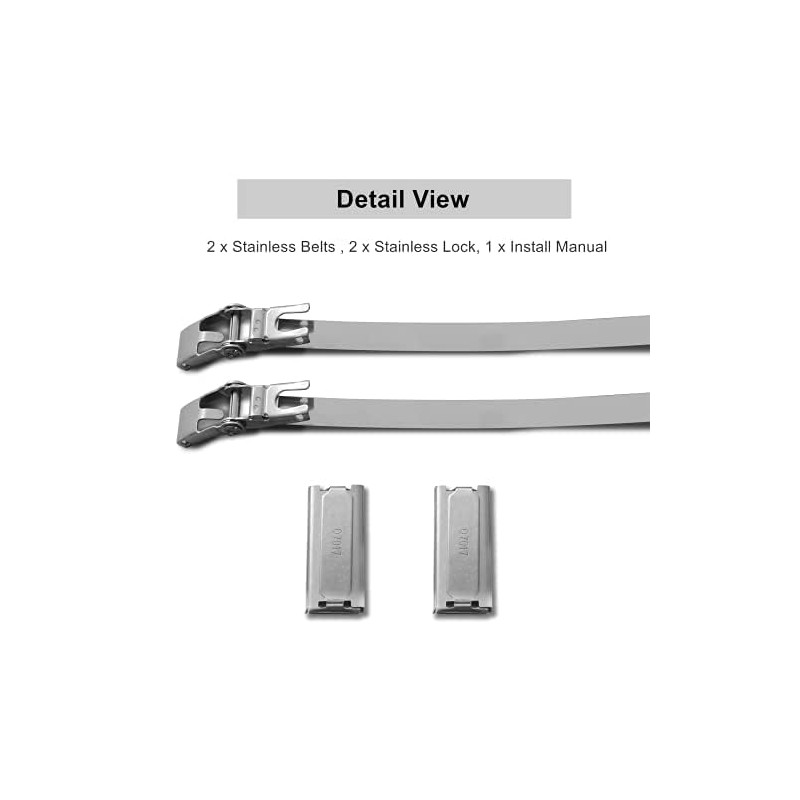 Universal Pole-mouted Stainless Steel Belts for Electrical Distrubition Box (2pcs/Unit)