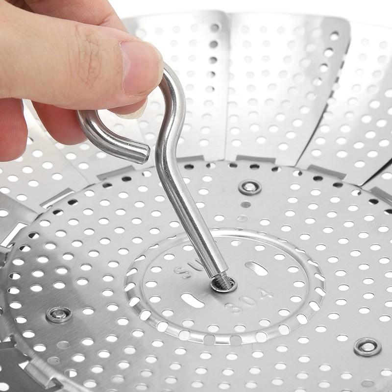 Foldable Vegetable Steam Basket No Warping 304 Stainless Steel Folding