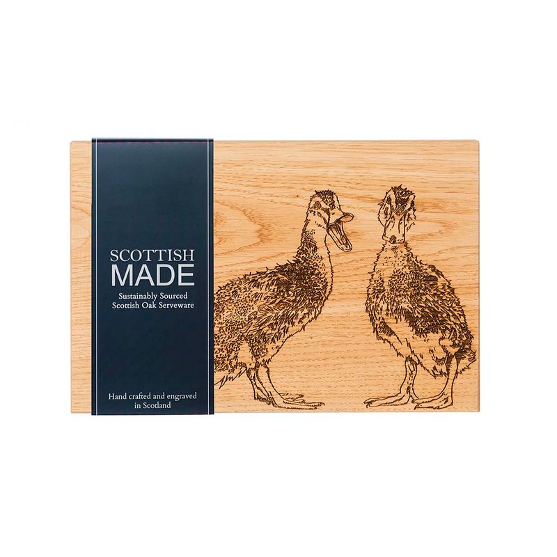 Selbrae House Oak Cutting Board. Quacking Ducks Design. Practical, Durable,