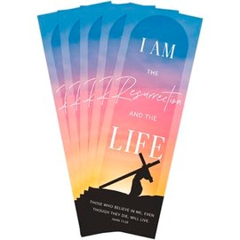 I Am The Resurrection and The Life Easter Church Bookmarks, 25 Count