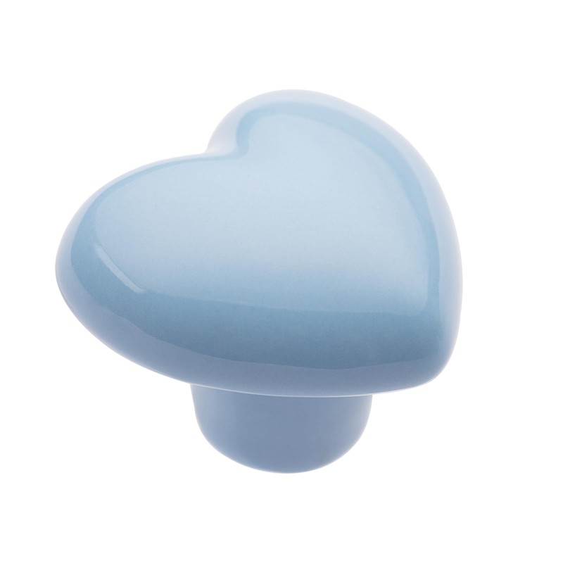 NAKUPENDA Pack of 6 Furniture Knobs Heart Shape Ceramic Cabinet