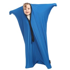 Hugsmiling Body Sock Sensory Kids, Medium 27 * 47 inch, Good for Kids Height: 48~58 inch, Soft Fabric with Strong Stitching and Snap Closures (Classic Blue)