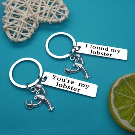 Xiahuyu Valentines Day Gifts You’re My Lobster I Found My Lobster Keychain Gifts for Boyfriend Girlfriend Husband Wife Christmas Birthday Gifts for Couple Friend