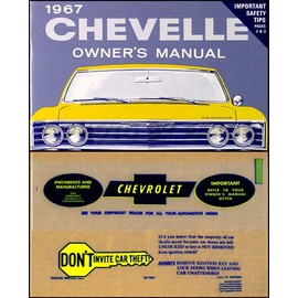 1967 Chevelle Owners Manual with Envelope 67 El Camino Malibu SS Concours Guide