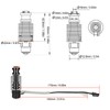 3D Printing Heat Sink Throat Tube Heating Core Nozzle Kit
