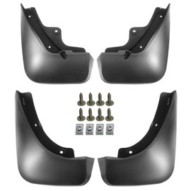 A-Premium Set of 4PCS Mud Flaps Splash Guards Mudguards Mudflaps with Hardware Kits Accessories Compatible with Land Rover Range Rover Evoque 2019-2023, Black, Front and Rear(Driver & Passenger Sides)
