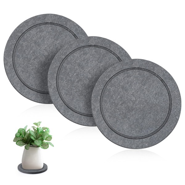 3 PCS Diatomite Plant Saucers for Indoors, Instant Dry Pot
