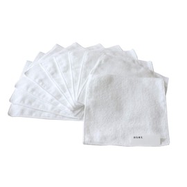 Handkerchief Towel, 5.1 inches (13 cm) Size, Set of 10, White