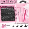 DIY Lash Extensions Kit, Volume Lash Clusters Kit Wispy Cluster