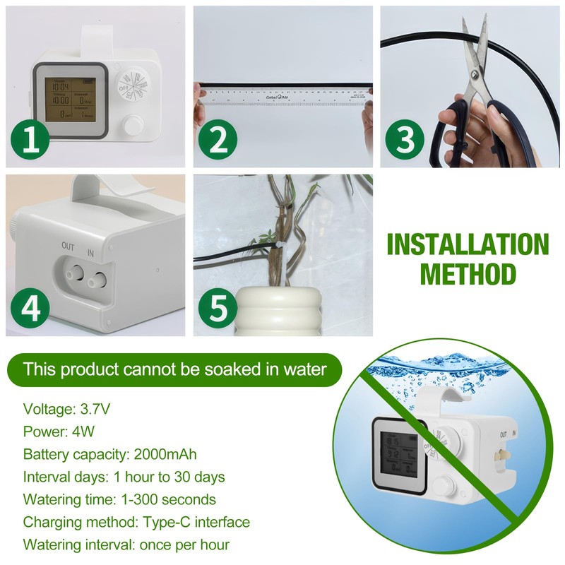 Jasfyee Water Timer for Irrigation, Automatic Hose Tap Digital Sprinkler