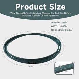 LEYURISE V-Belt Drive Belt Zero Turn Lawn Mower Belt Compatible with Ariens Ikon 60 Gravely ZT XL 60 Turn Lawn Mower Replace#: 07200922