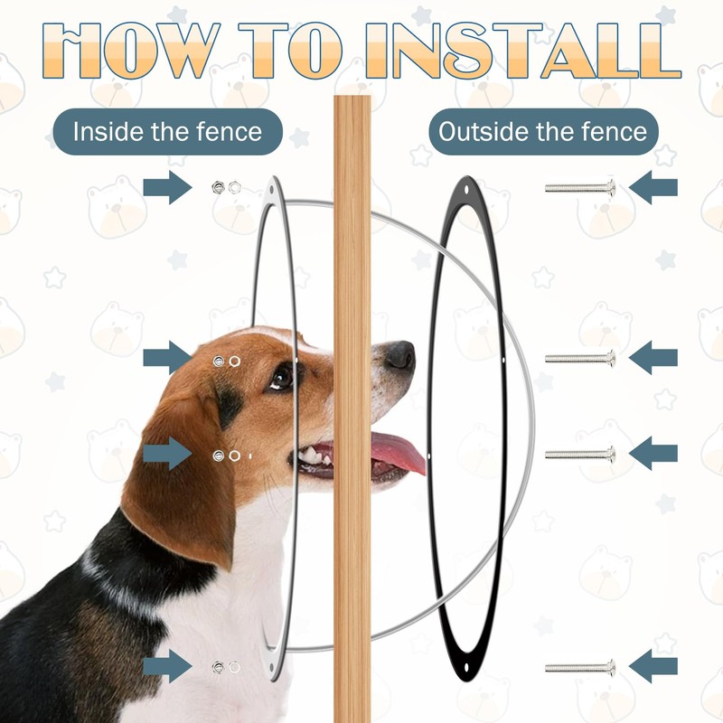 Hamiledyi Dog Fence Window, 12.4" Acrylic Dome Window Clear Bubble