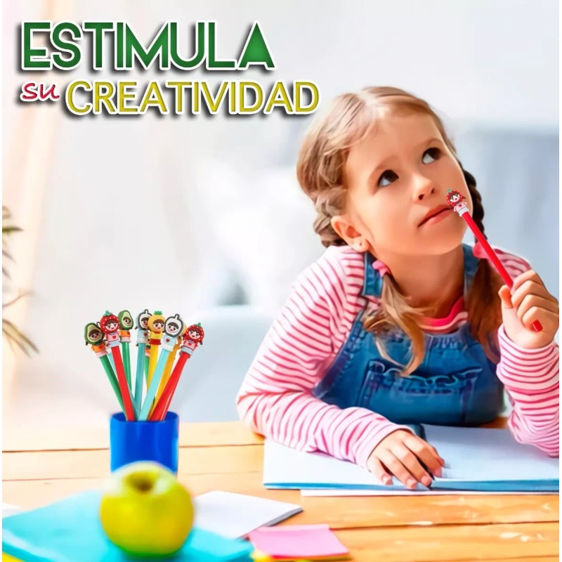 J.H COMPANY Set De 12 Plumas Kawaii Modelos Cute Tinta