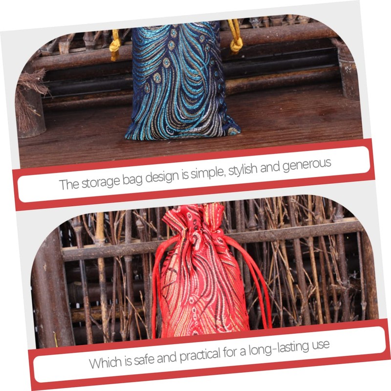 Healeved 8pcs Drawstring Storage Bags Multi Purpose Jewelry Pouches for