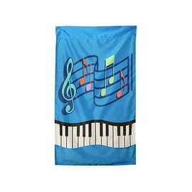 Gift House Music Staff & Keyboard Outdoor Flag (48"X24")
