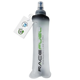 RACEPACE RaceFuel Foldable 250 ml Water Bottle Gel Bottle, Soft Flask BPA-Free, with RaceFuel Energy Gel Recipe QR Code, Perfect for Running, Marathon, Triathlon and Cycling (1 Piece, 250 ml)