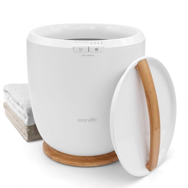 SereneLife Counter Towel Warmer Bucket - with Customized Fragrance for