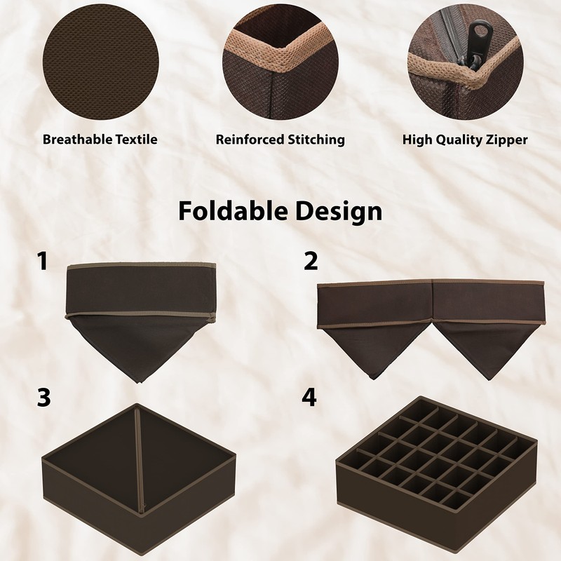Simple Houseware 4-Pack Drawer Organizer Set - Closet Dividers for