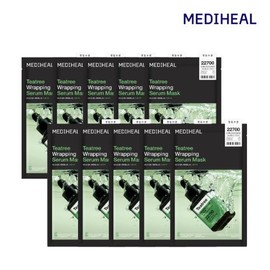 Mediheal Tea Tree Wrapping Serum Mask 10 Sheets (Soothing & Hydrating) / 메디힐 티트리 랩핑 세럼 마스크 10매 (진정 수분)