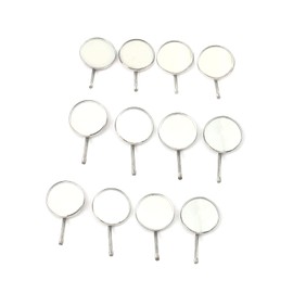 Dental Mirrors Tops Cone Socket Front Surface Rhodium Set of 12 TeckMed