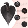 Hairro 100% Human Hair Toppers with Bangs, 360° Cover 3D